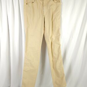 Leggiadro Womens 4 27x32 Beige Cream Stretch Tapered Jeans Made in USA